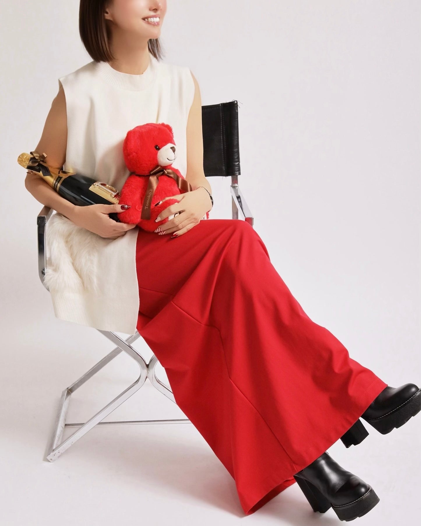 ウエストロゴロングスカート