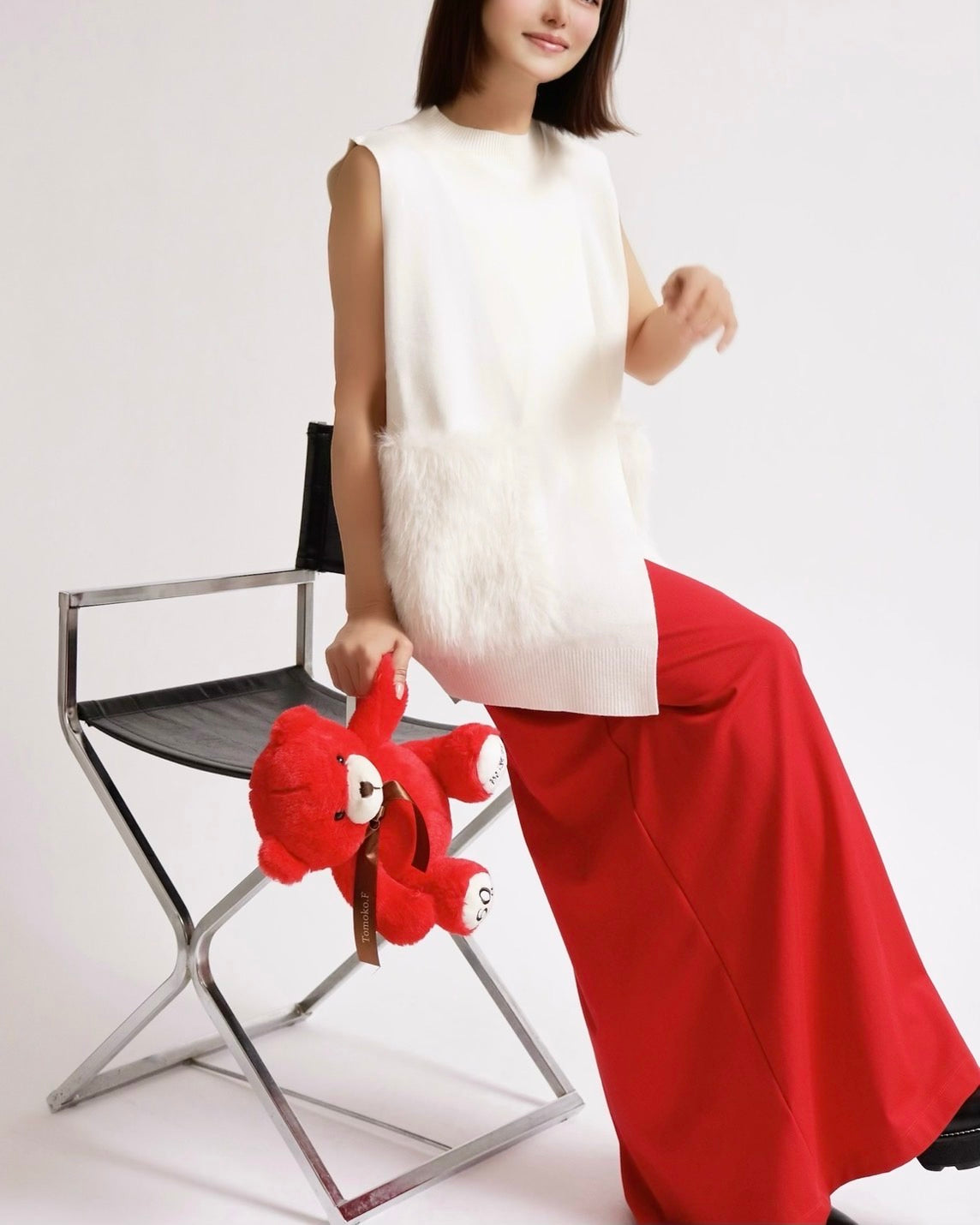 ウエストロゴロングスカート