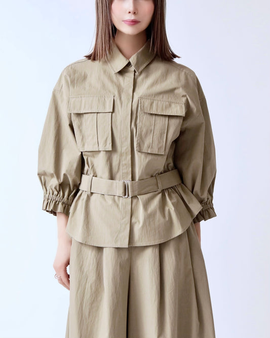 ベルトデザインブラウスジャケット