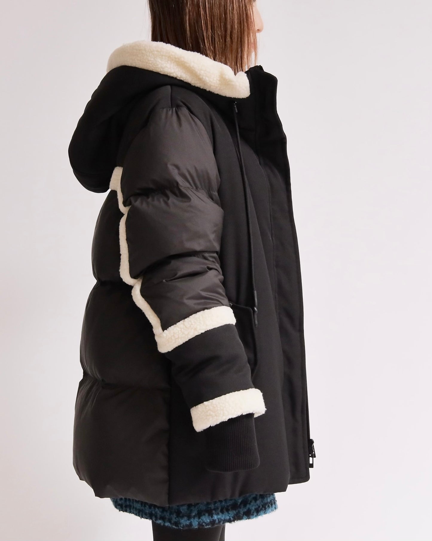 ボアトリム フーデッドショートダウン