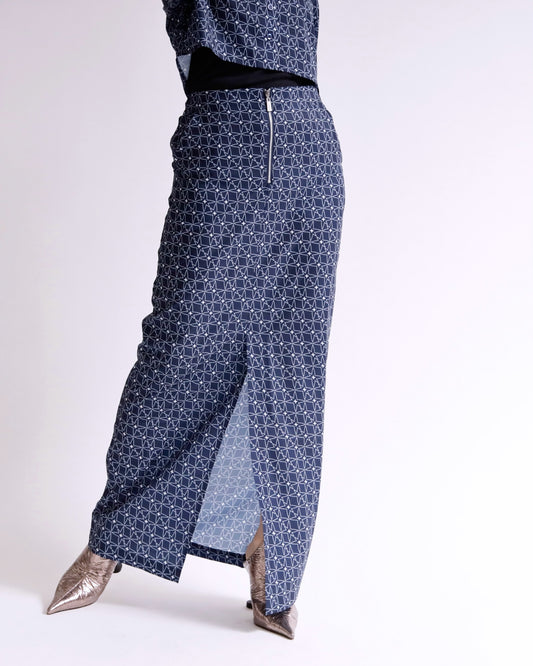 QUINN スターライン ジップスリットスカート