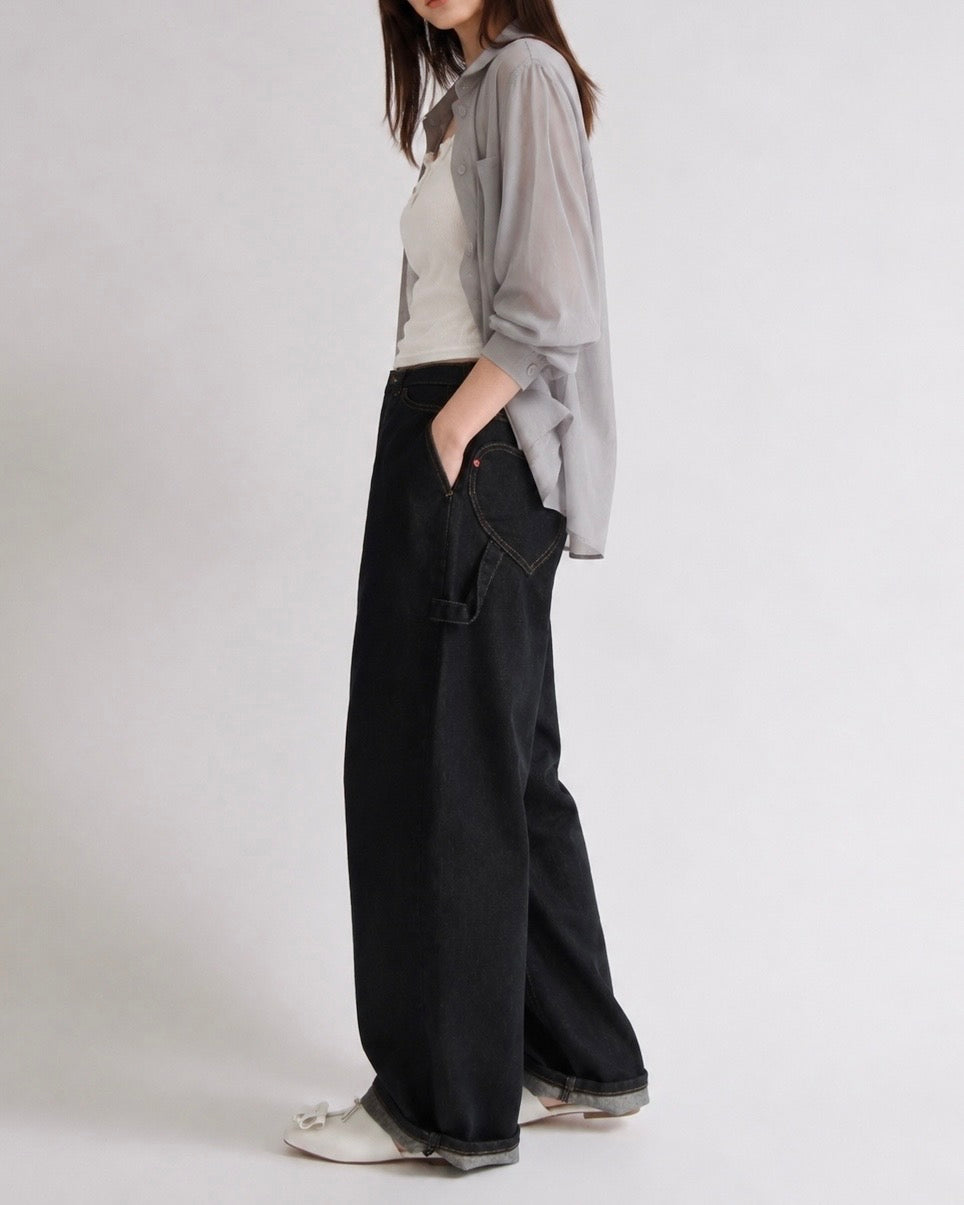 ペインターワイドデニムパンツ