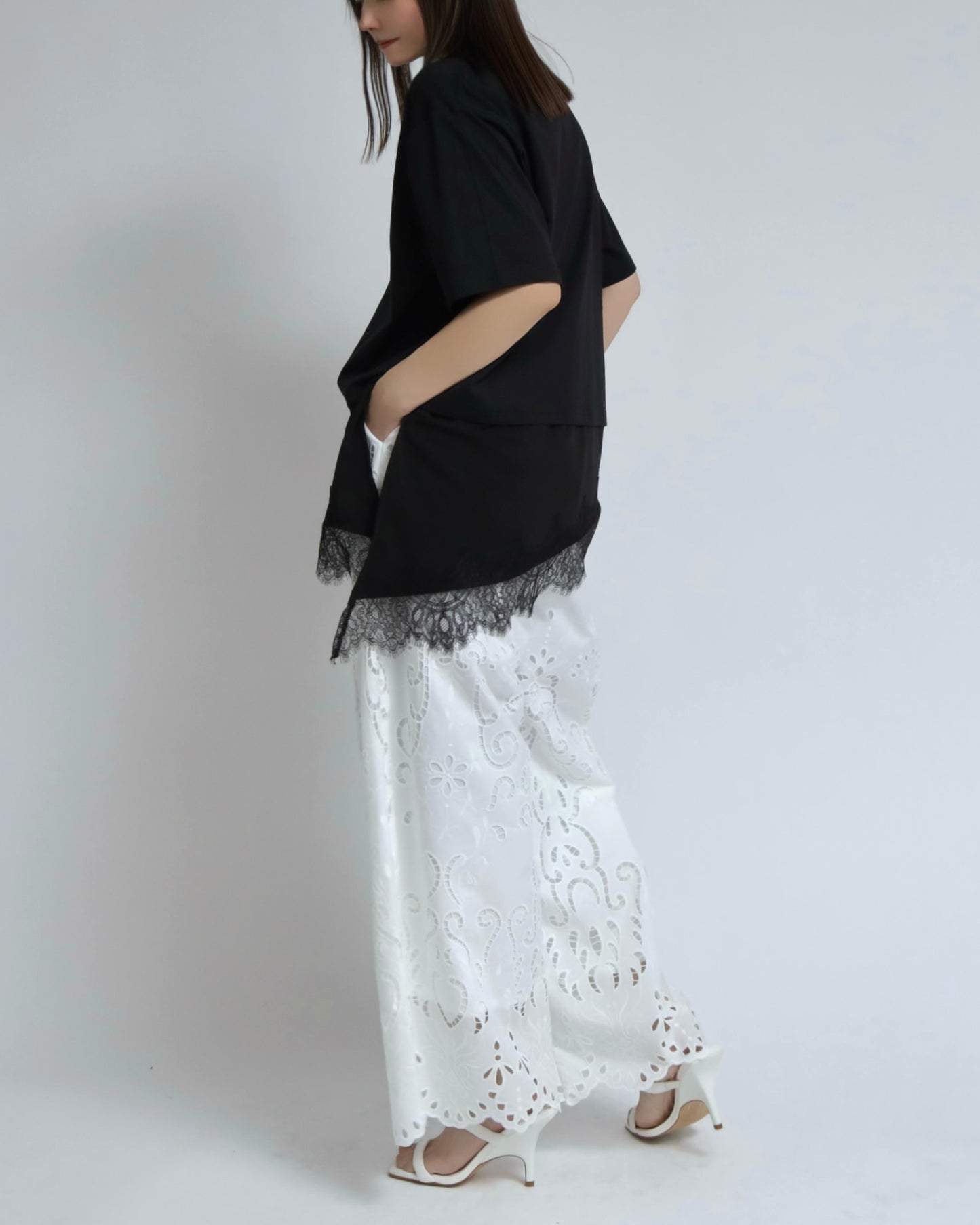 レースヘム アートグラフィックTops