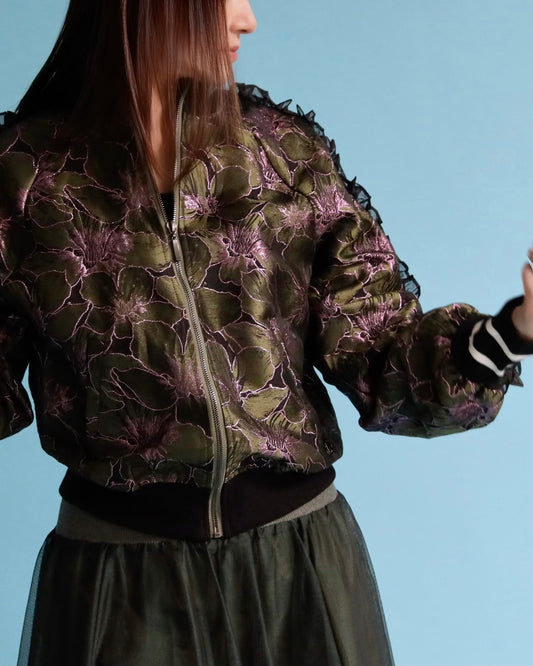 フローラ ジャカードブルゾン