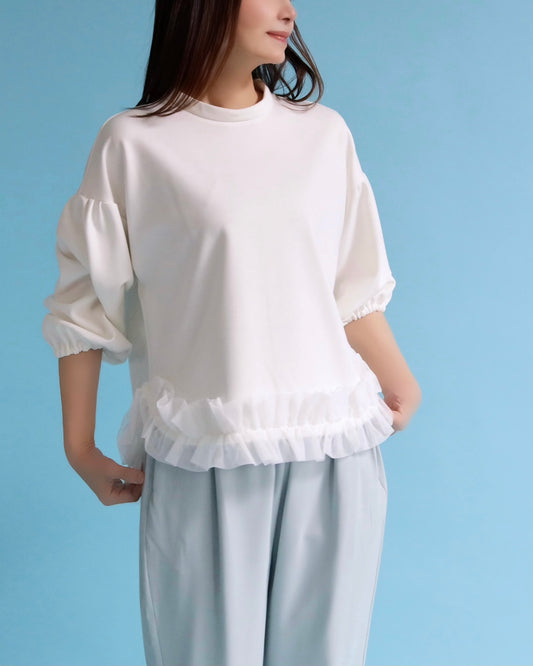 チュールドッキングぺプラムスウェット