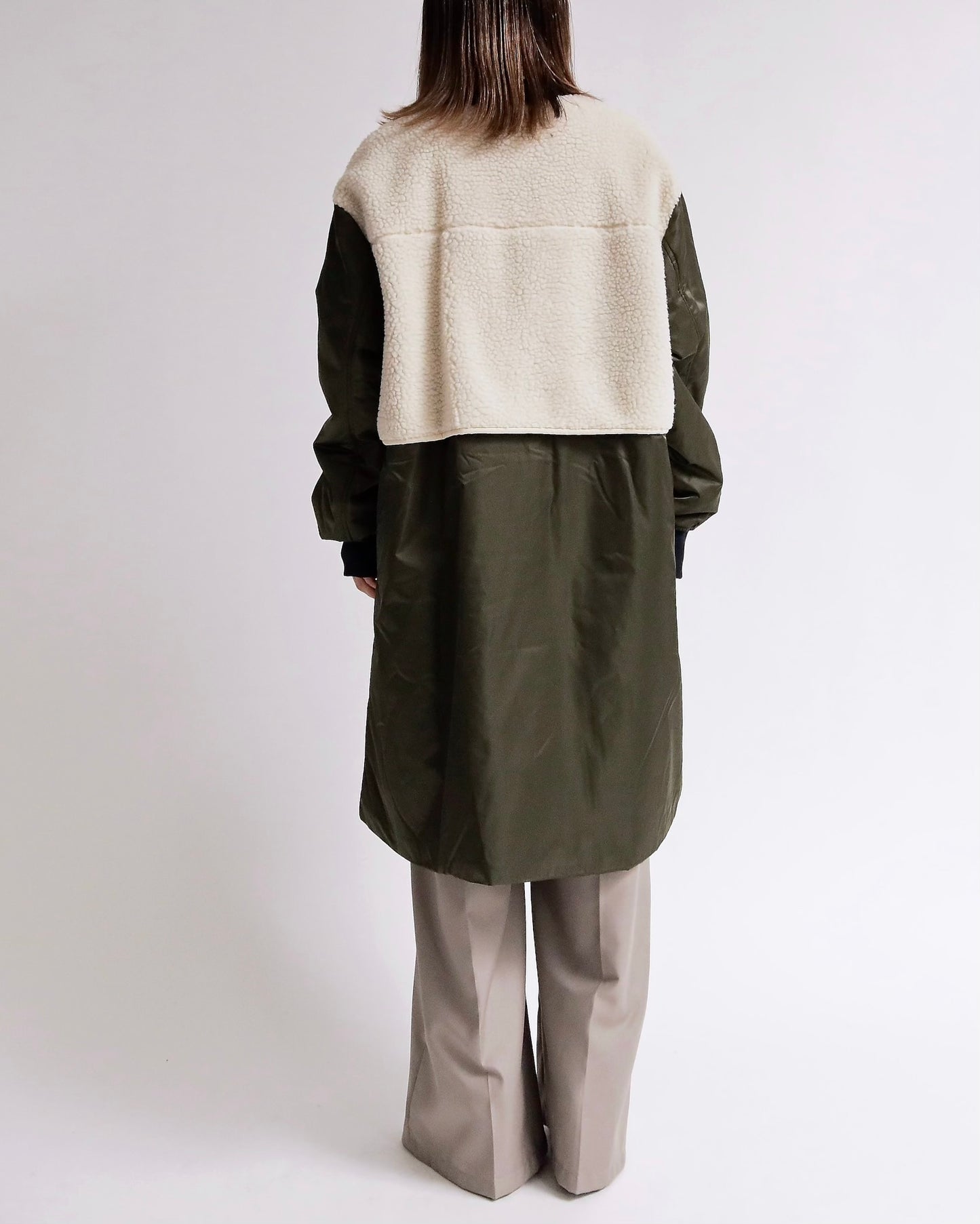 ボアレイヤード ミリタリーロングコート