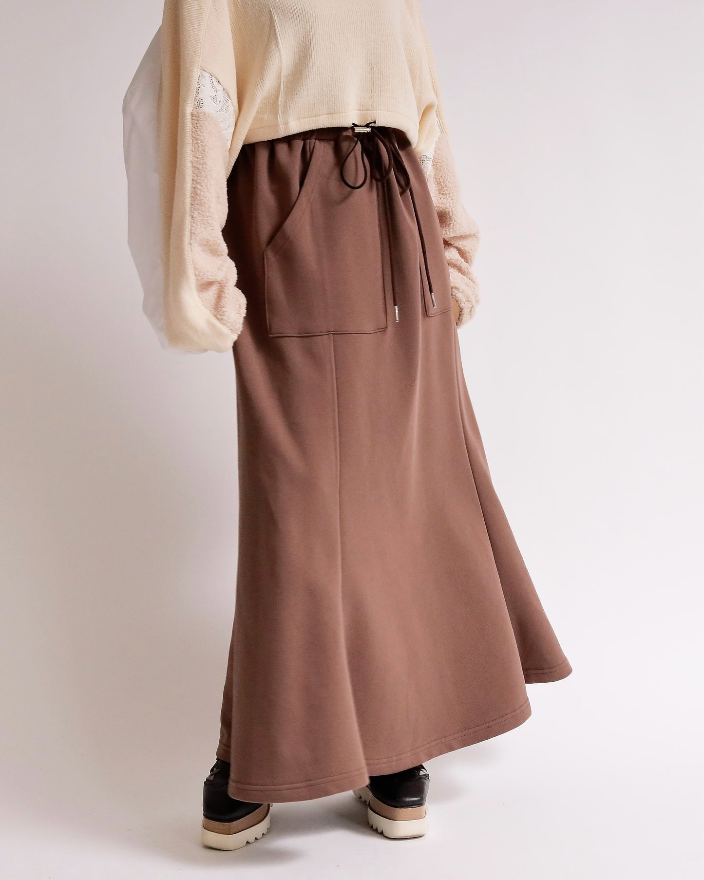 フロントポケット裏毛マーメイドスカート