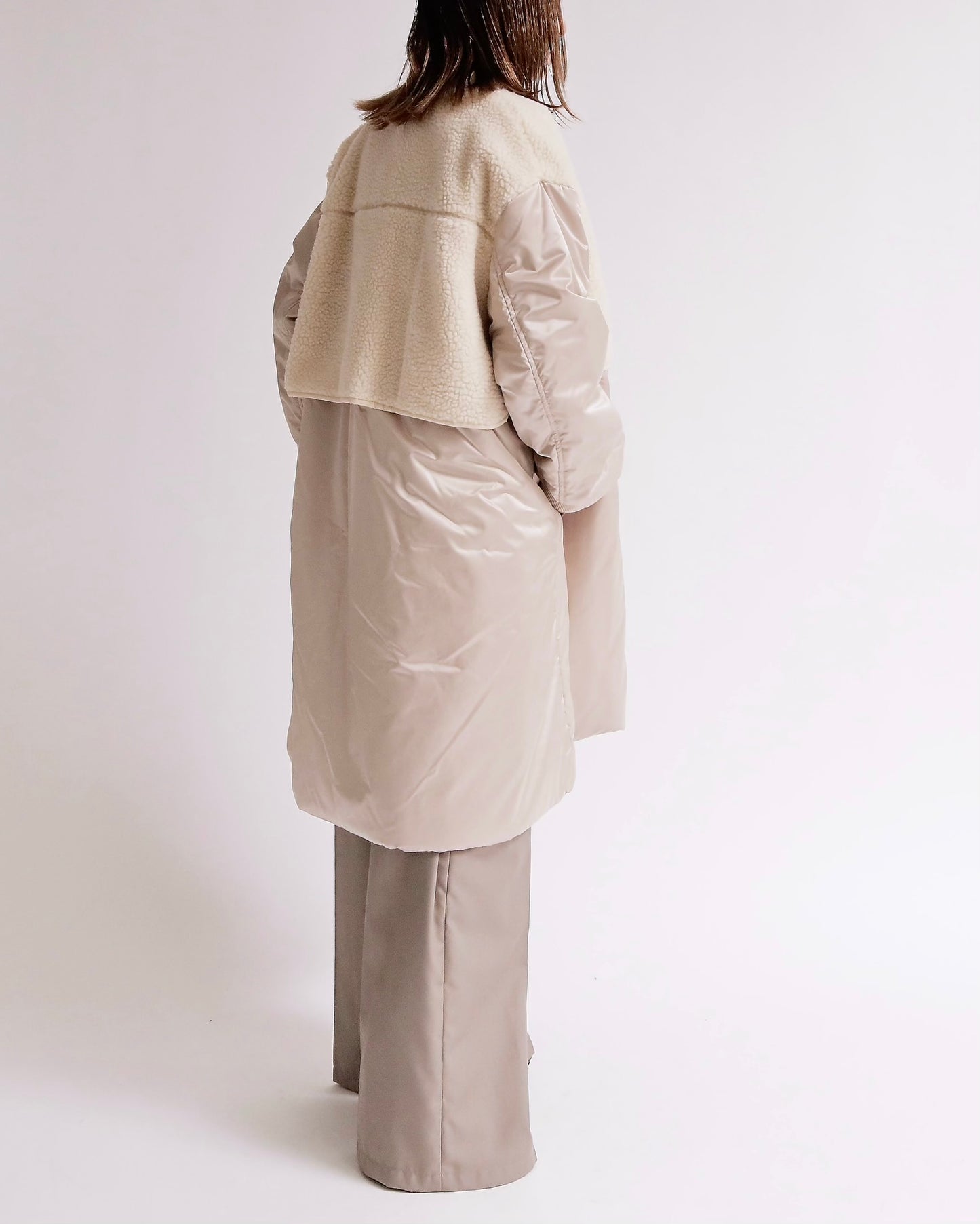 ボアレイヤード ミリタリーロングコート