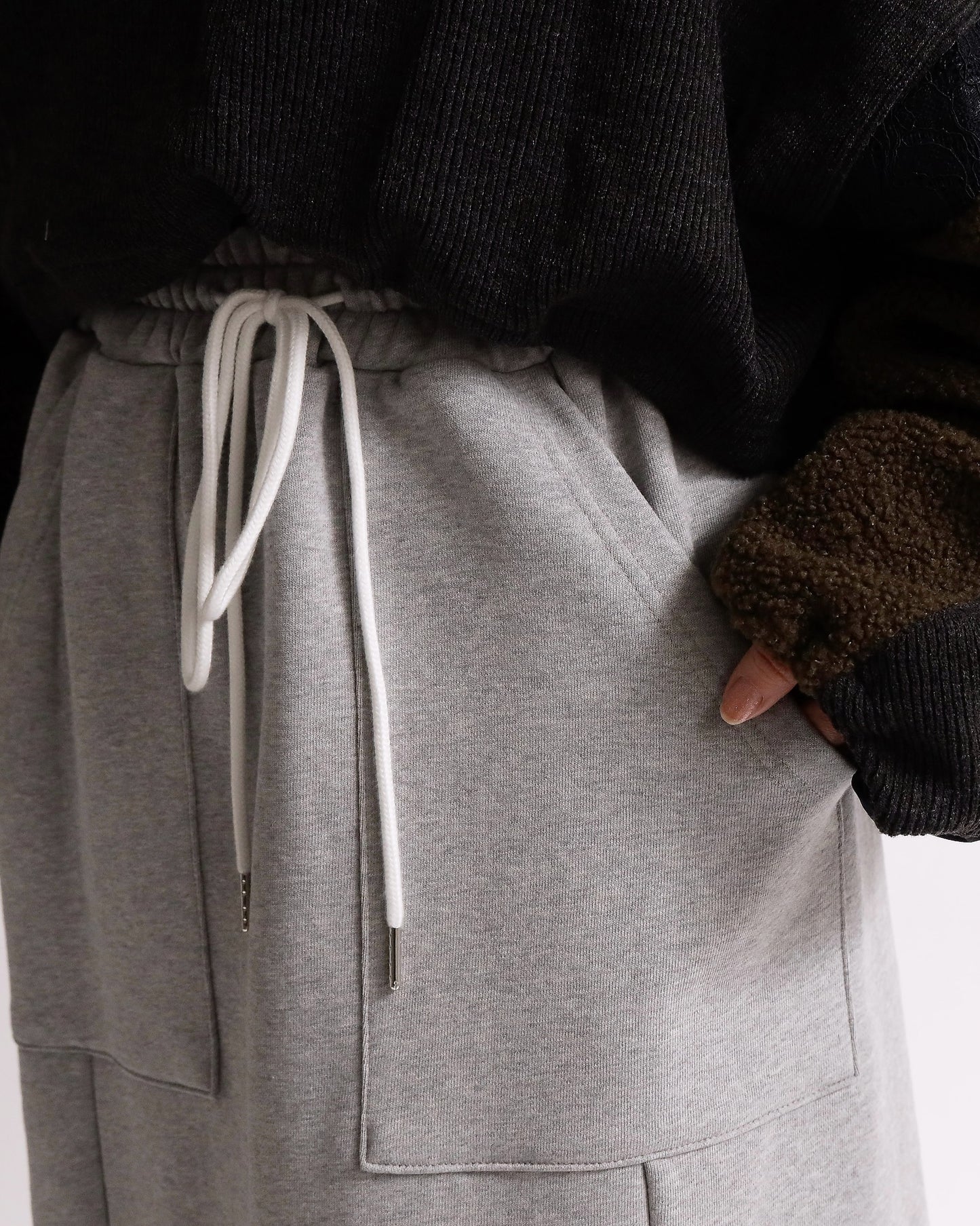 フロントポケット裏毛マーメイドスカート