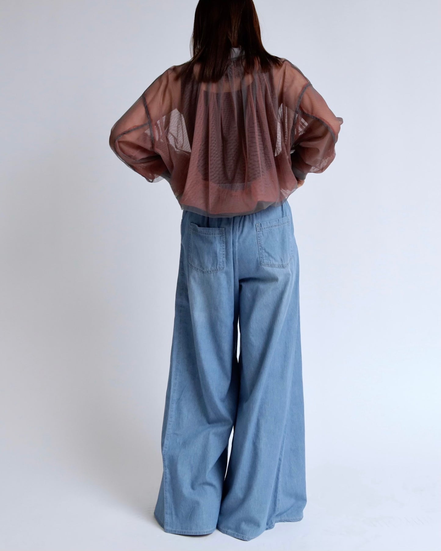 フレアラインデニムパンツ