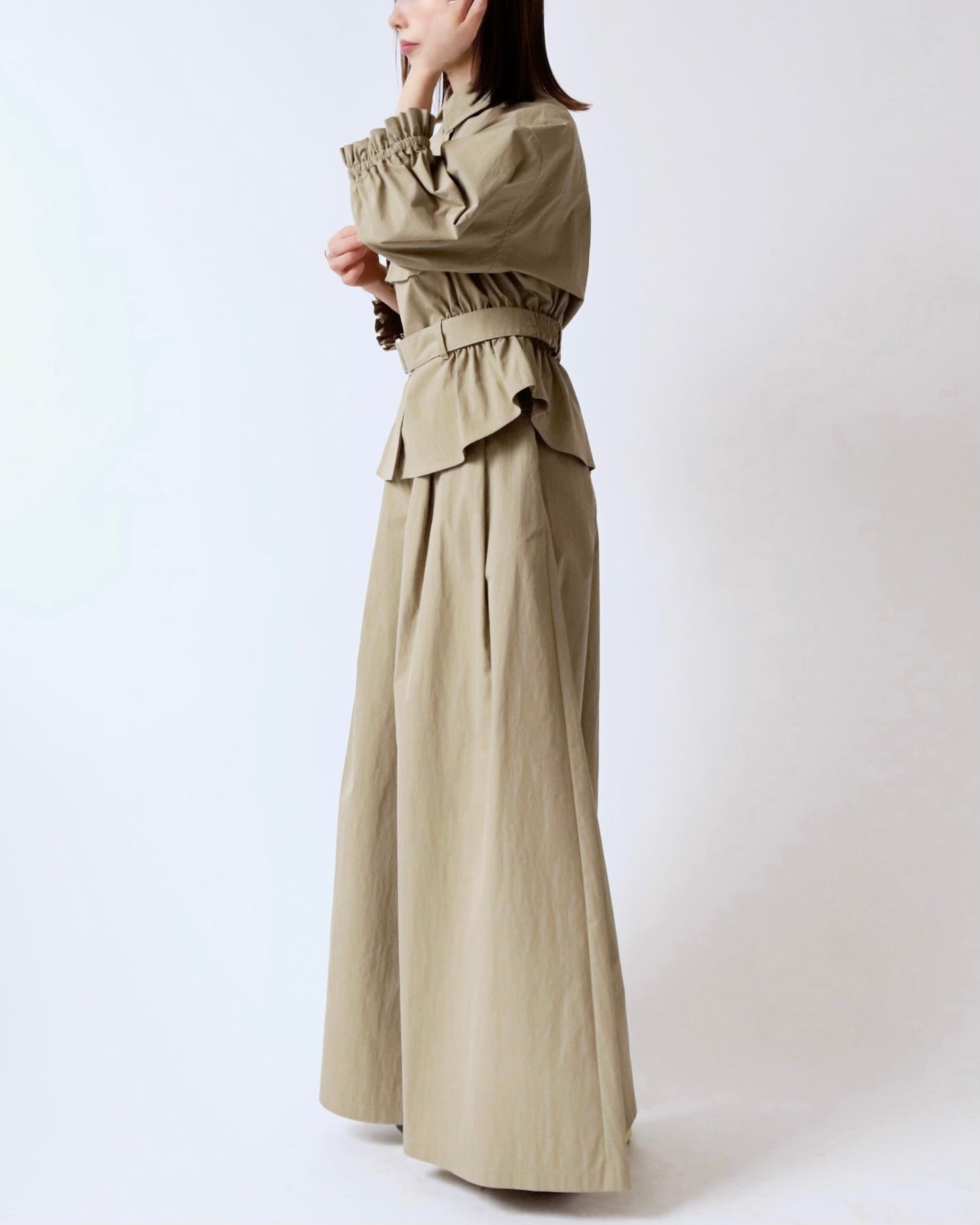 ベルトデザインブラウスジャケット