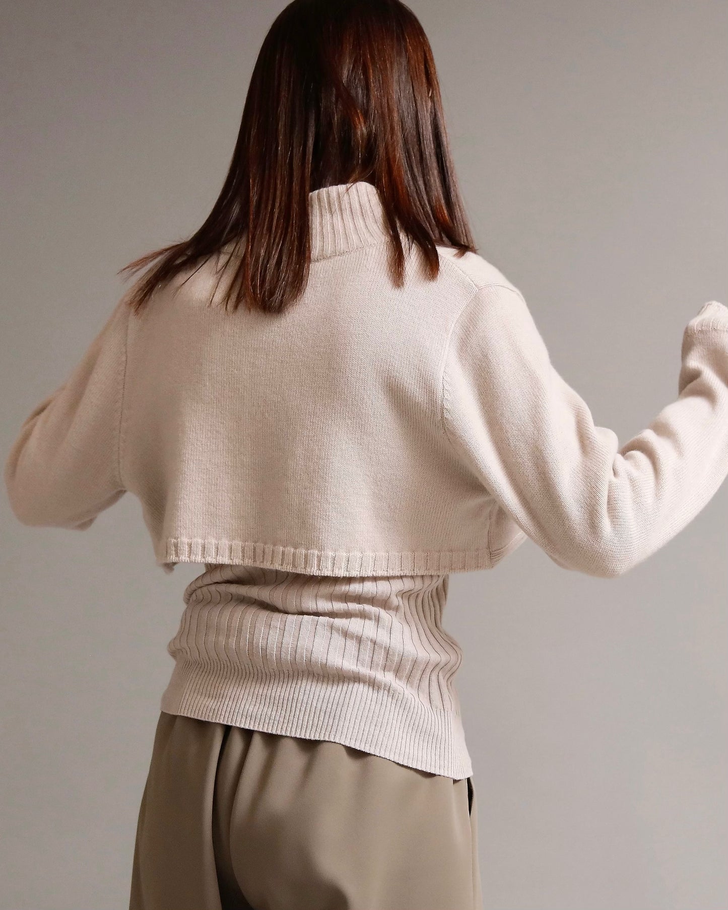 ショートクロスニットプルオーバー