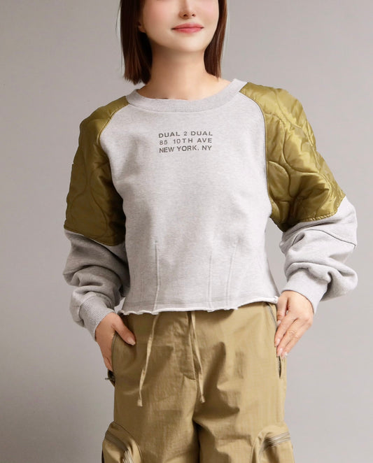 キルティングショルダートレーナー