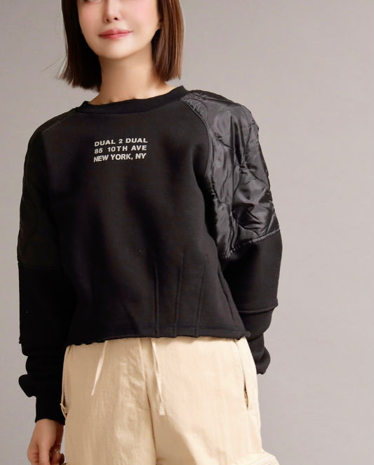 キルティングショルダートレーナー