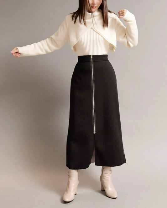 リバーシブルジップスカート