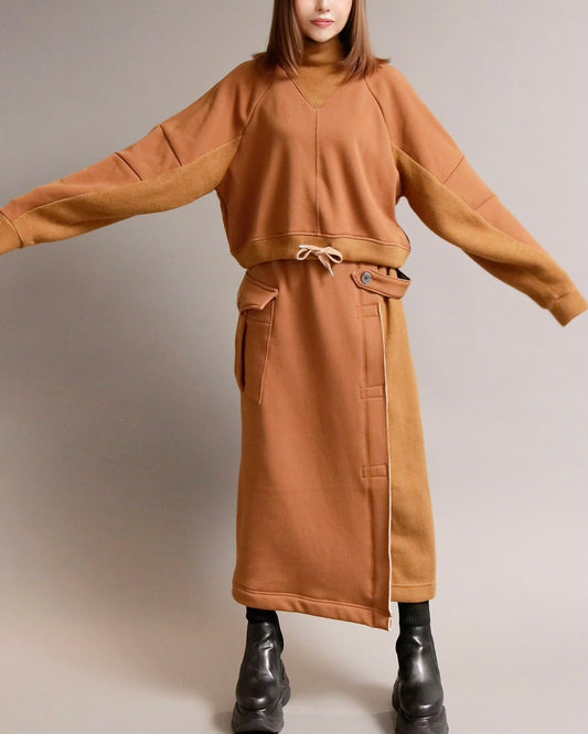 裏起毛ショート丈トレーナー