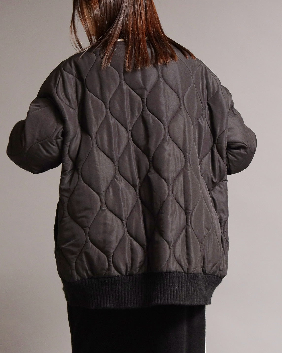 キルティングケーブルニットコーディガン