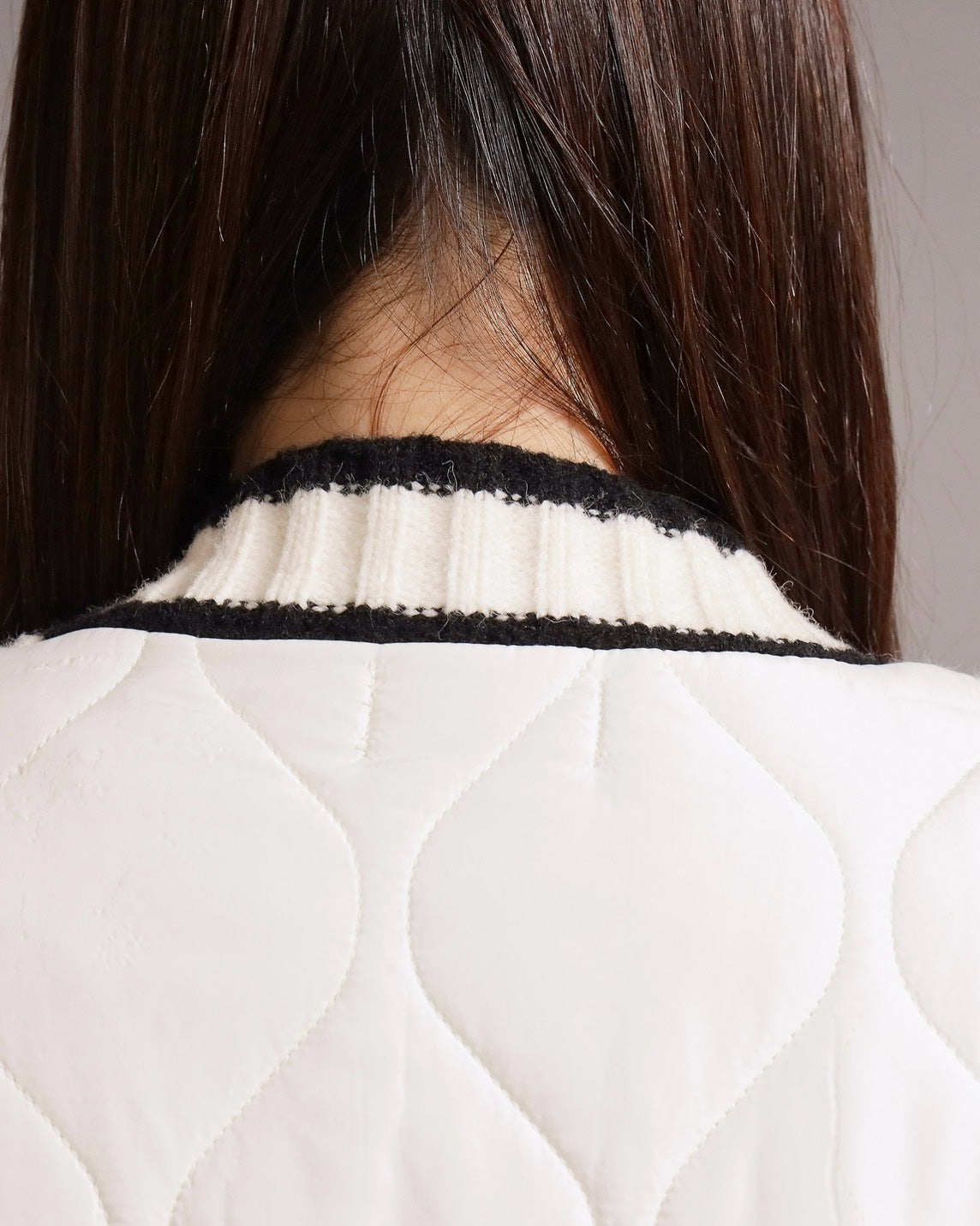 キルティングケーブルニットコーディガン