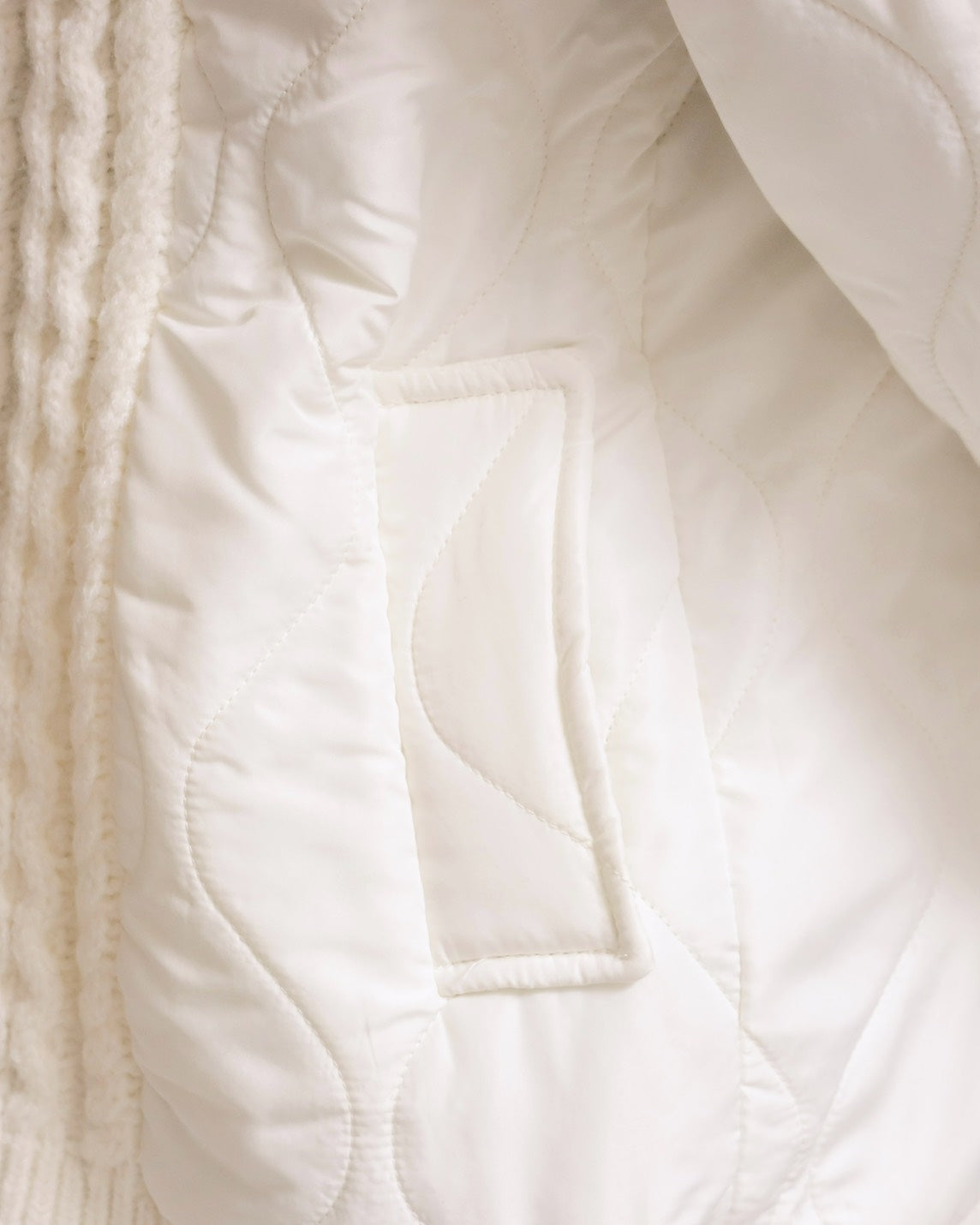 キルティングケーブルニットコーディガン