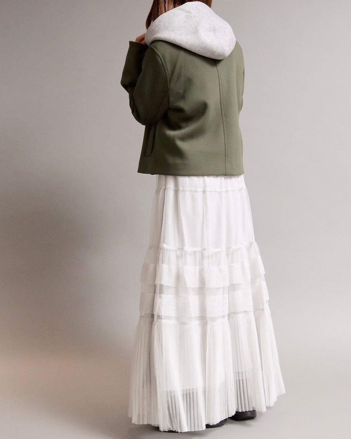 ２WAYレイヤードフーディーショートジャケット