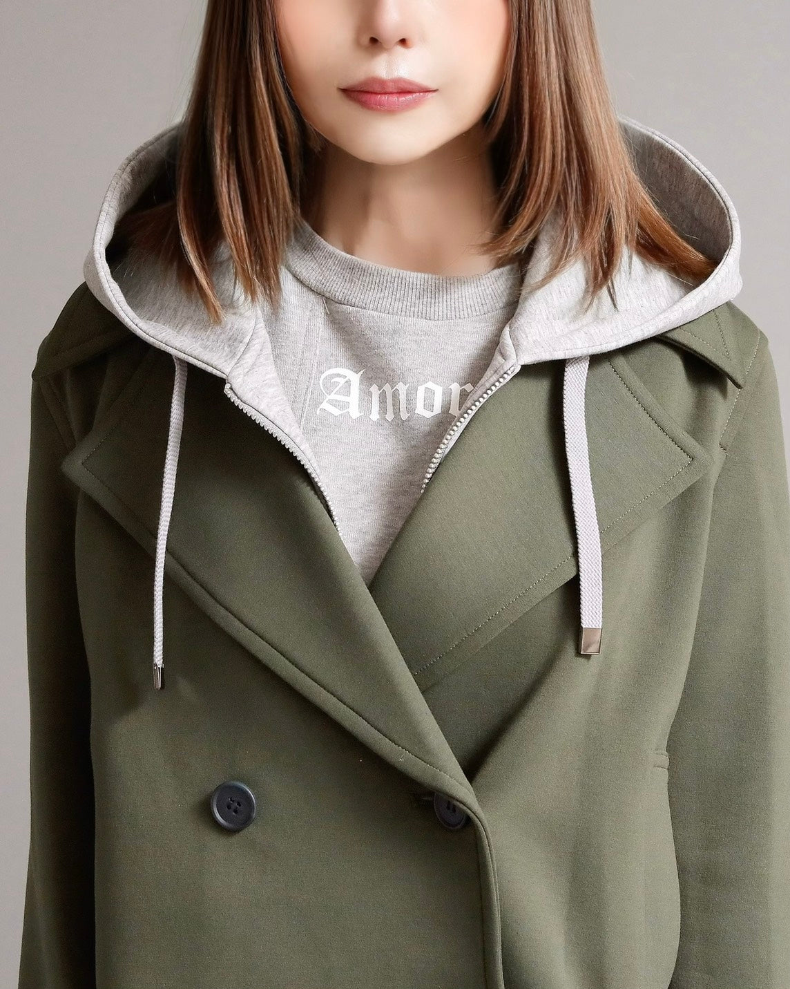 ２WAYレイヤードフーディーショートジャケット