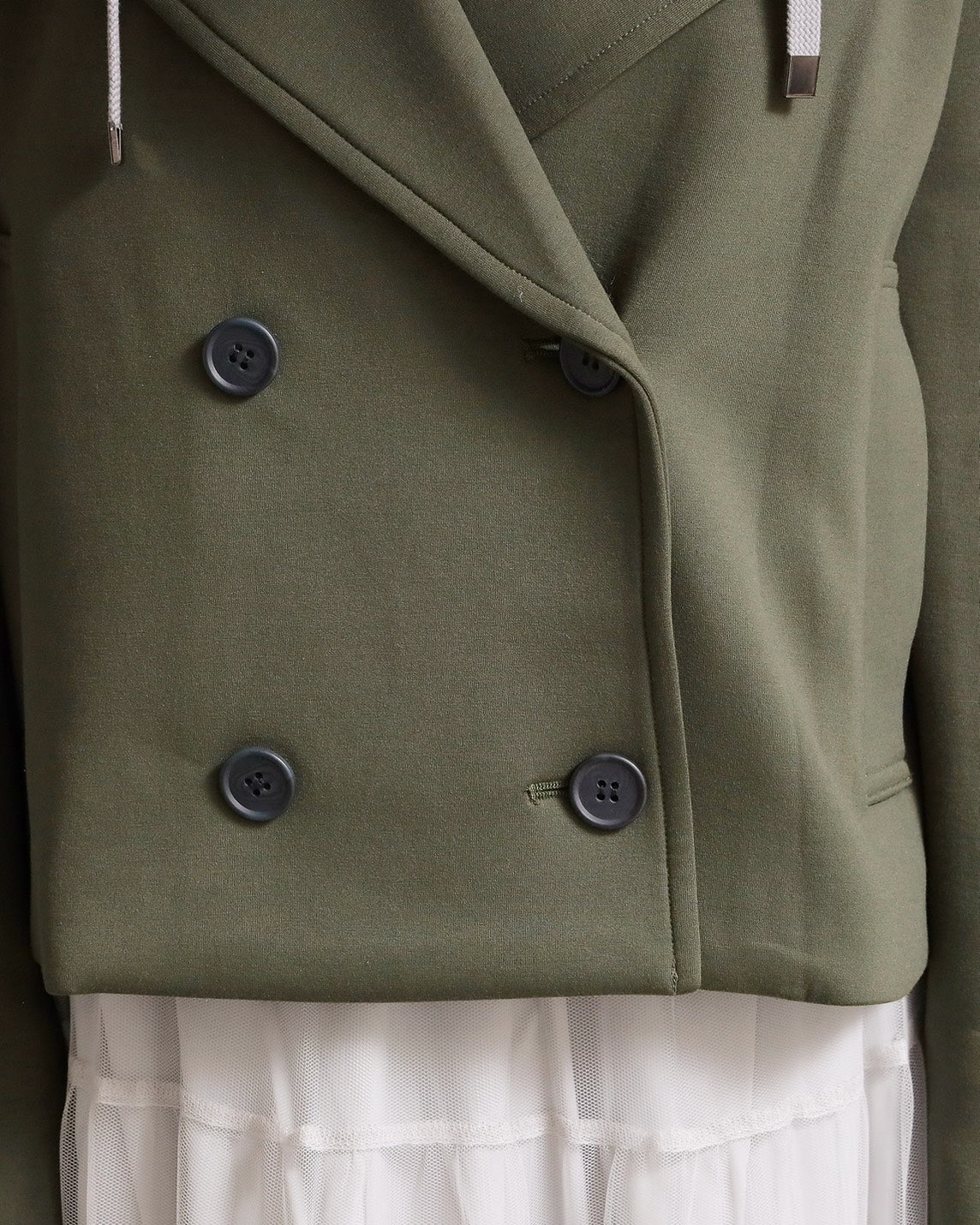 ２WAYレイヤードフーディーショートジャケット