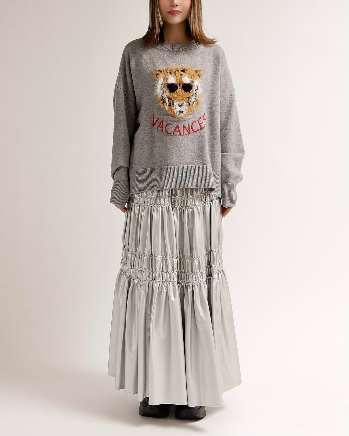 ティアードMetallicスカート