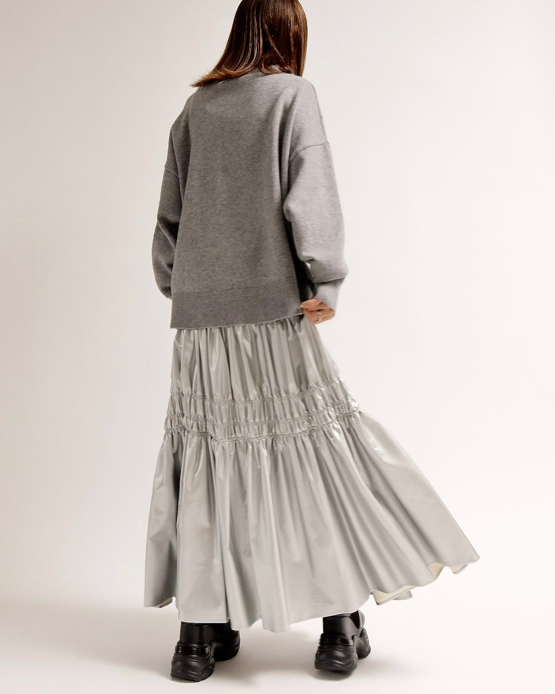 ティアードMetallicスカート