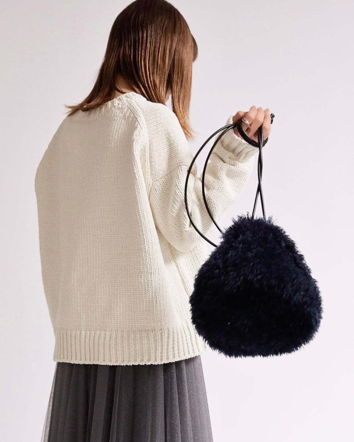 ロゴジャガード クルーネックニット